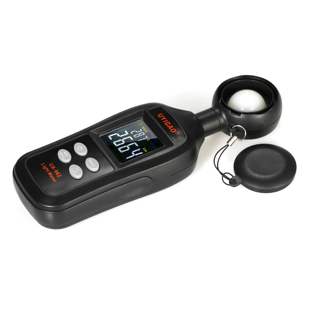 UYIGAO Mini Digital Lux Meter LCD Display Handheld Illuminometer Luminometer Photometer Luxmeter Light Meter 0-200000 Lux with Max/Min/Data Hold Mode. 