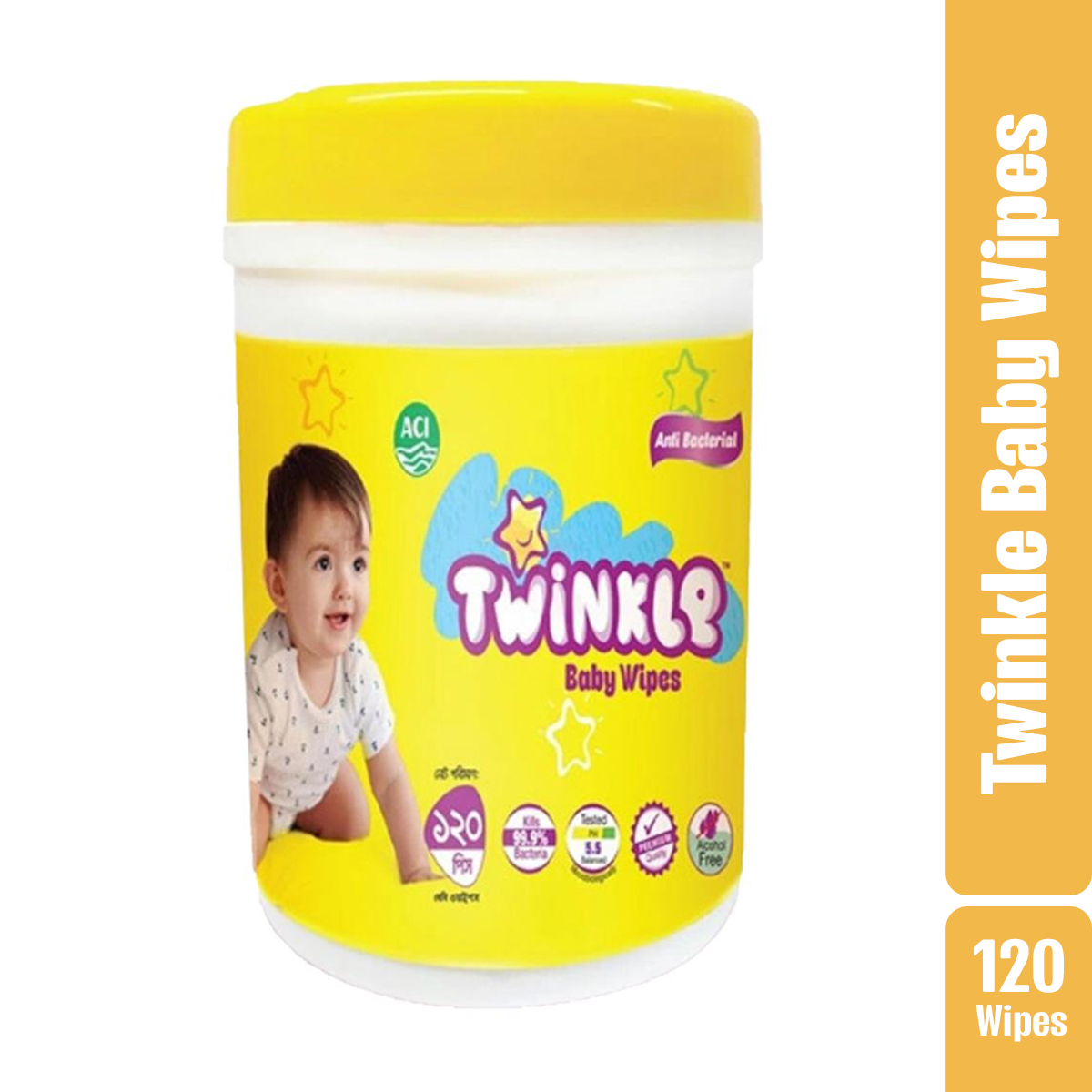 Twinkle Baby Wipes 120pcs (Jar)