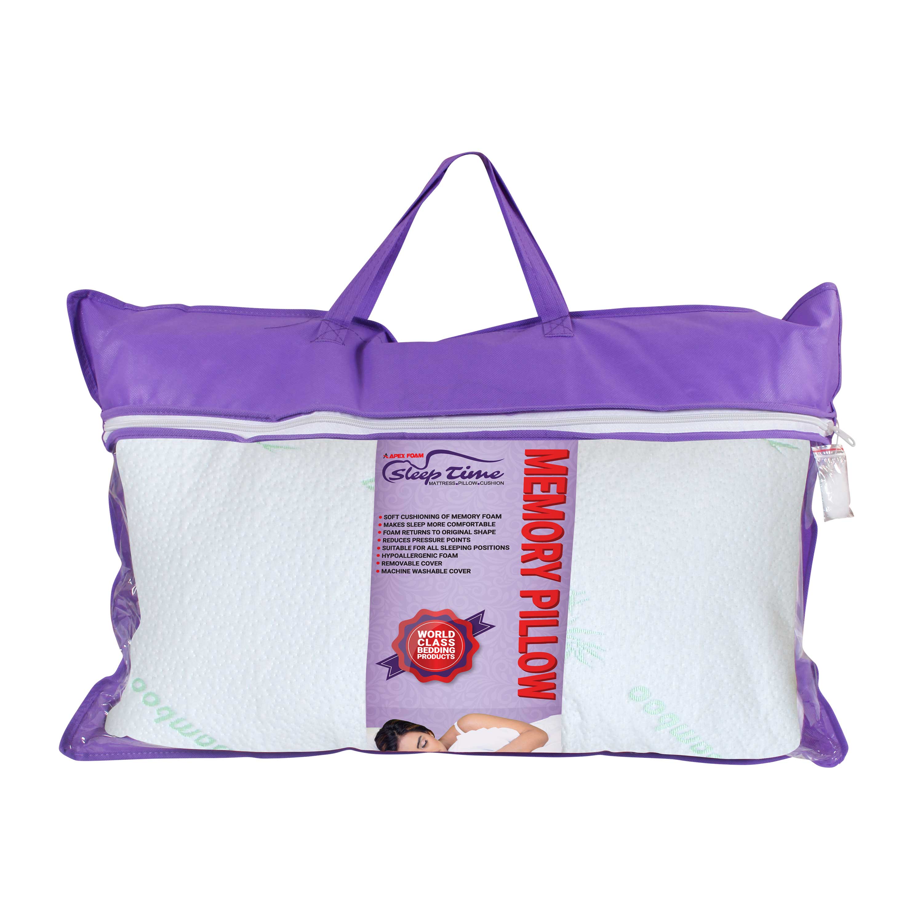Orthopedic Memory Head Pillow 18"x28" - A Product Of APEX FOAM - Imported Fabric. 