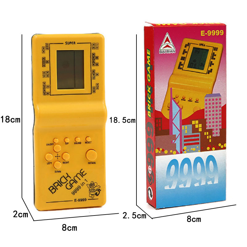 Cross-border Tetris game machine childhood post-80s nostalgia electronic black and white puzzle handheld game machine wholesale. 