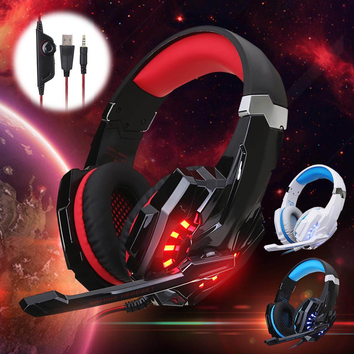 laptop parts Noise Cancelling Gaming Headset With Mic Stereo Bass LED Light For PC Computer. 