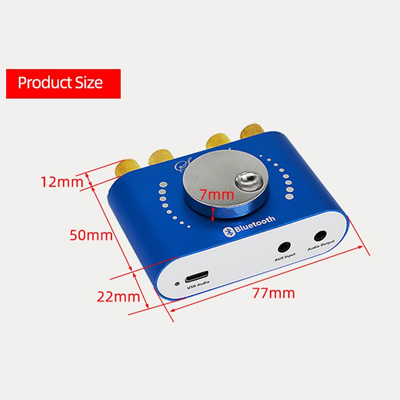 Nobsound Mini Bluetooth 5.0 HiFi TPA3116 Digital Amplifier Stereo Audio 2.0 Channel Sound Amplifiers 40W Power Amp Hudduo. 