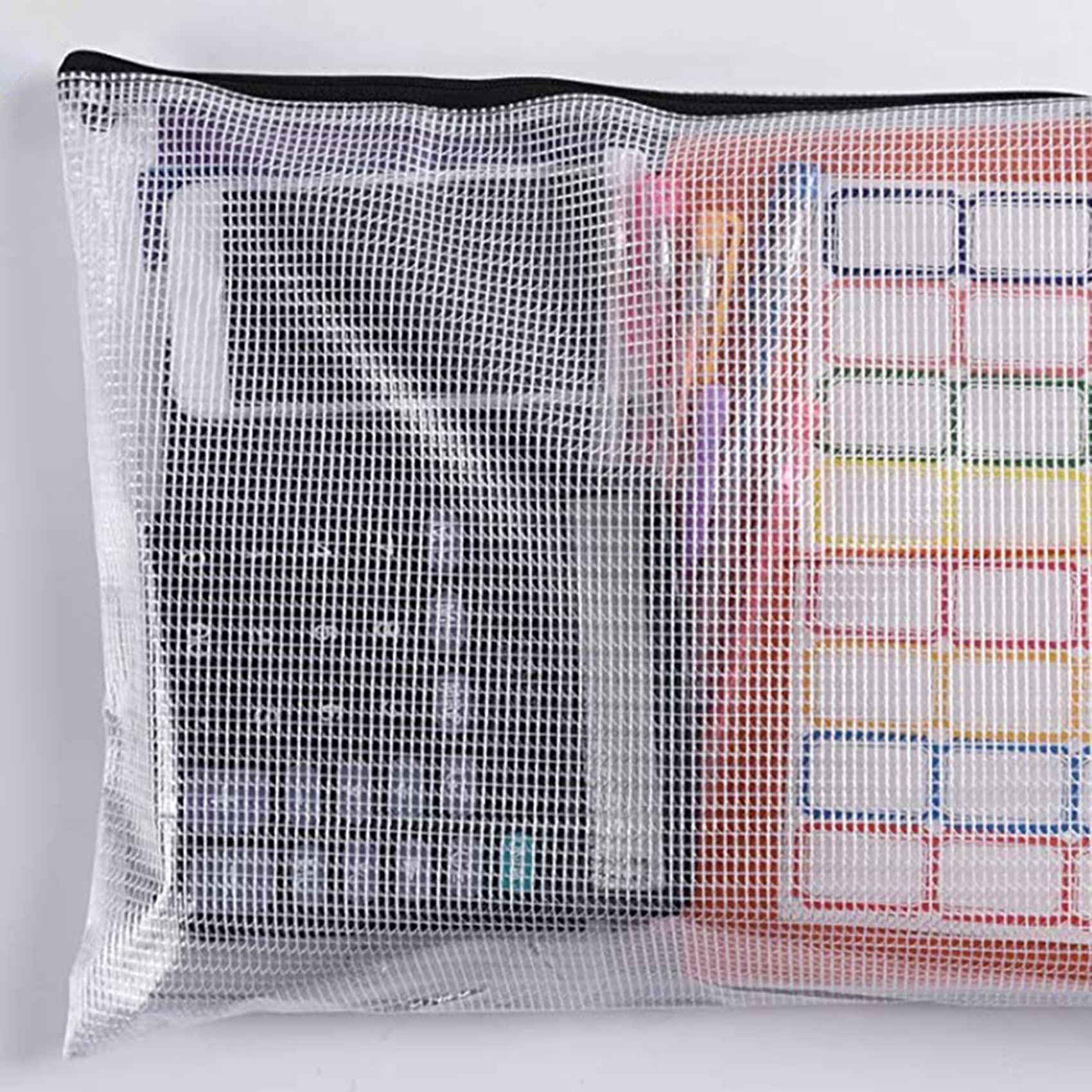 12PCS A3 Folder, Information Zipper Bag Plastic Wallet Mesh File Bag Zipper Bag Zipper Wallet. 
