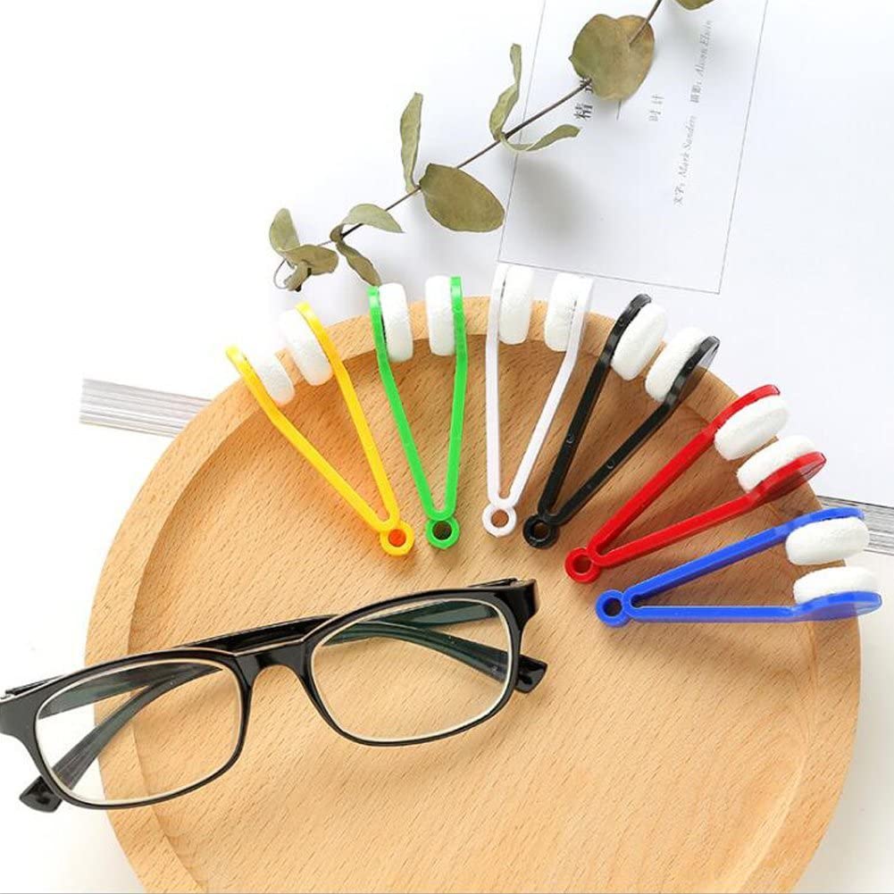 Microfiber Portable Eyeglass Spectacles Sunglass Lens Cleaner Brush Clip Specs Cleaning Tool With Key Hole Microfiber Cloth Handle Reading Glasses. 