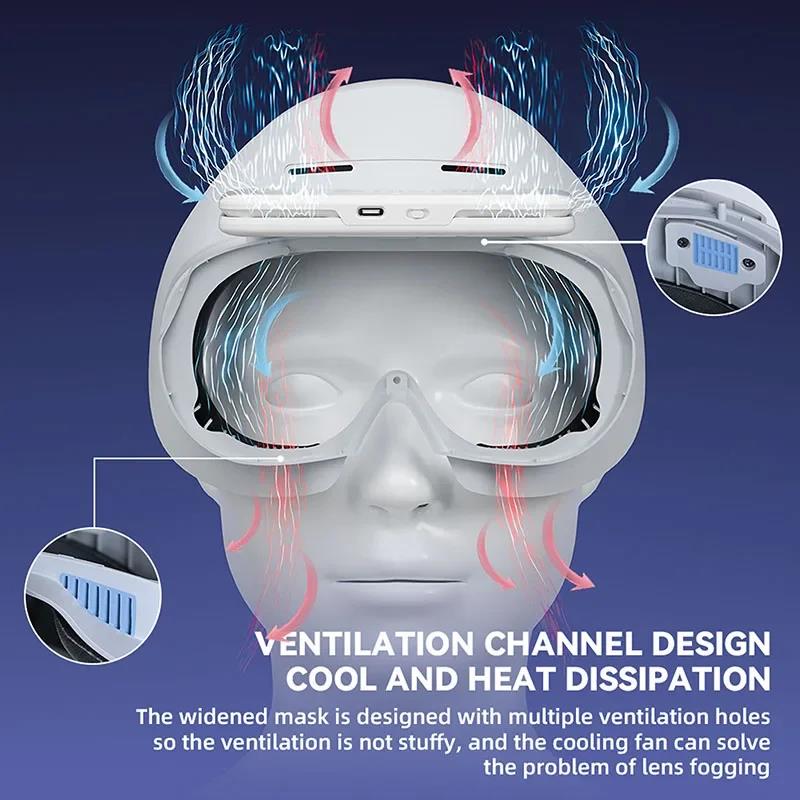 Hibloks VR Face Cover For Pico 4 Facial Interface With Radiator Cool Mask Widen Face Pad Replacement For PICO4 Ultra Accessories. 