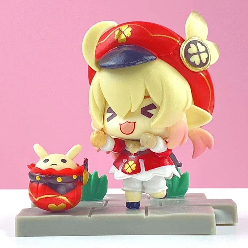 6-16cm Anime Genshin Impact Action Figure PVC Toy Paimon Figure Sitting Position Collectible Model Doll. 