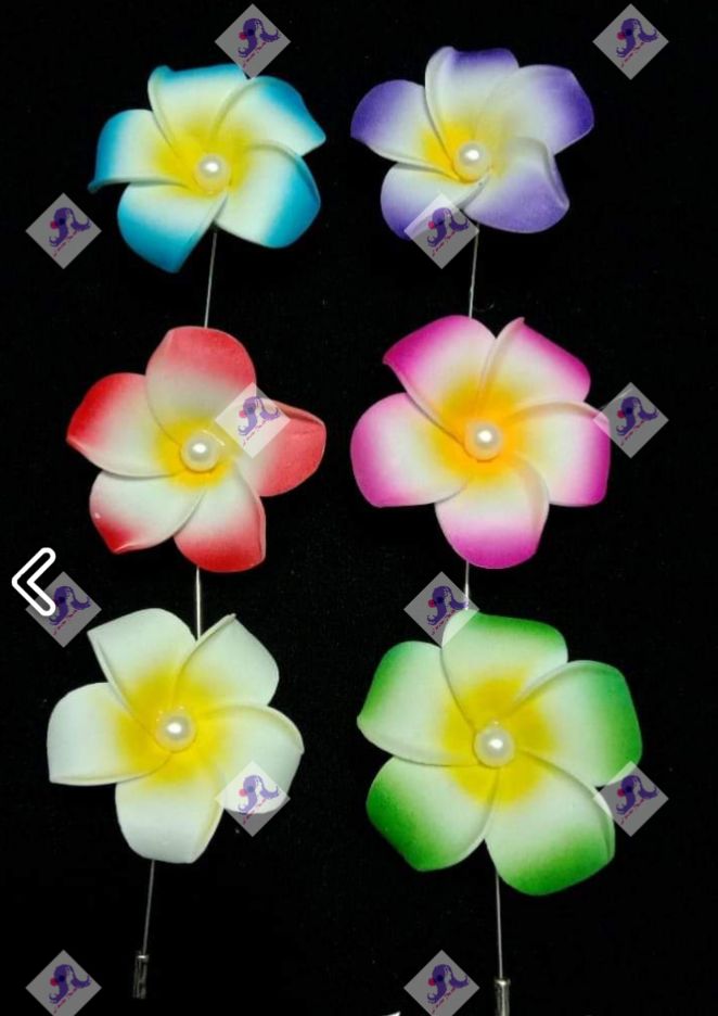 Artificial flower multicolour 6pce hijab pin for girls and women