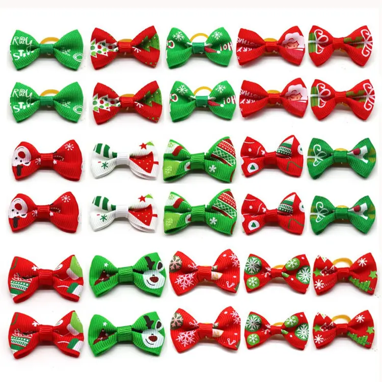 Christmas dog grooming outlet bows