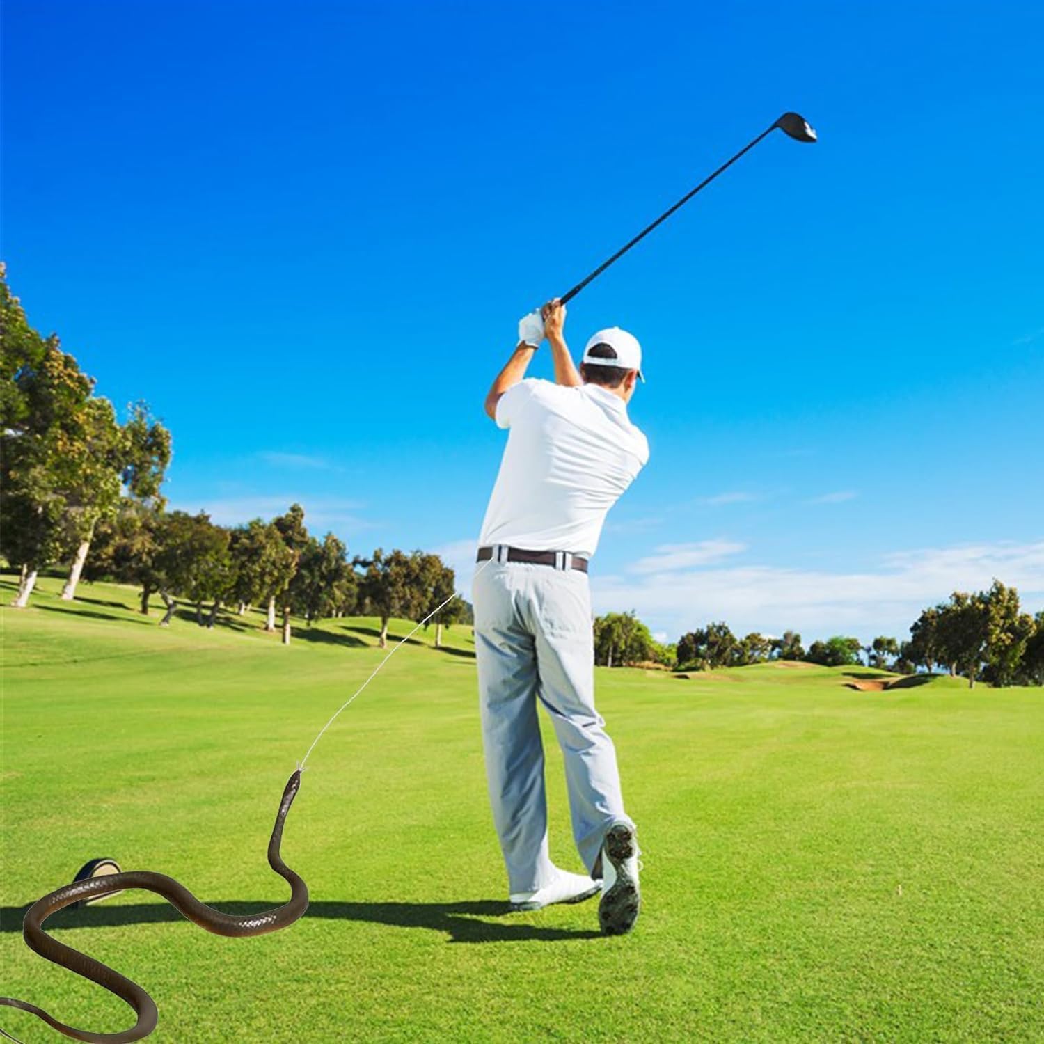 Happy Snake Prank With String Clip Funny Large Realistic Rubber Snake Prank With String And Clip Rubber Snake Model Fashion. 