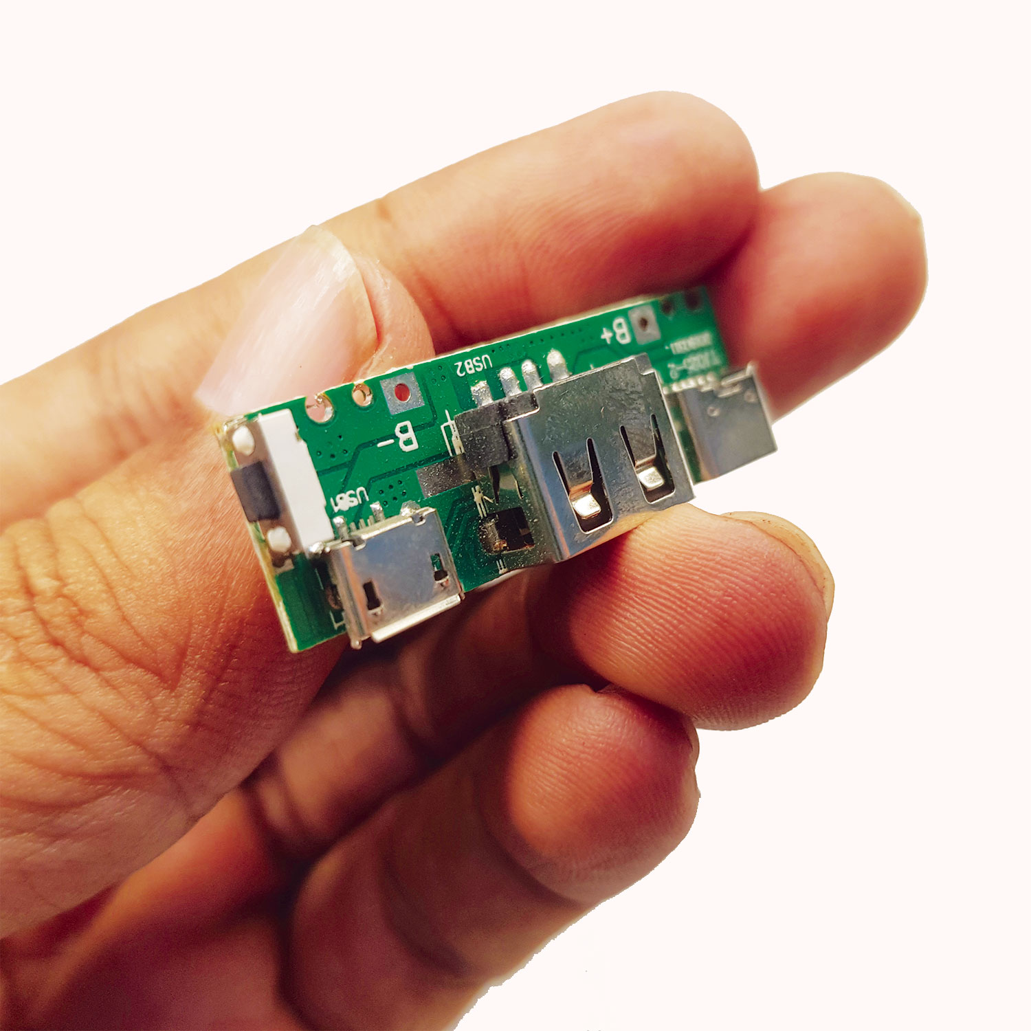 Power Bank Circuit DC 5V 1A Micro USB & Type C With LED 4 Indicator & BMS Protection Lithium Battery 18650 Mobile Smart Phone Charging Module. 