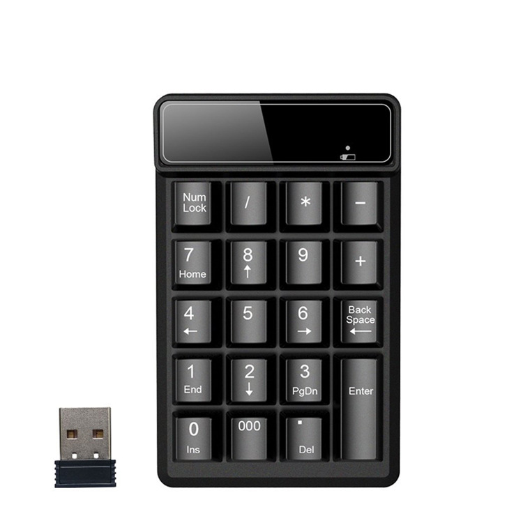 2.4G wireless numeric keypad, floating mechanical feel, bank accounting keyboard, portable 19-key password input. 