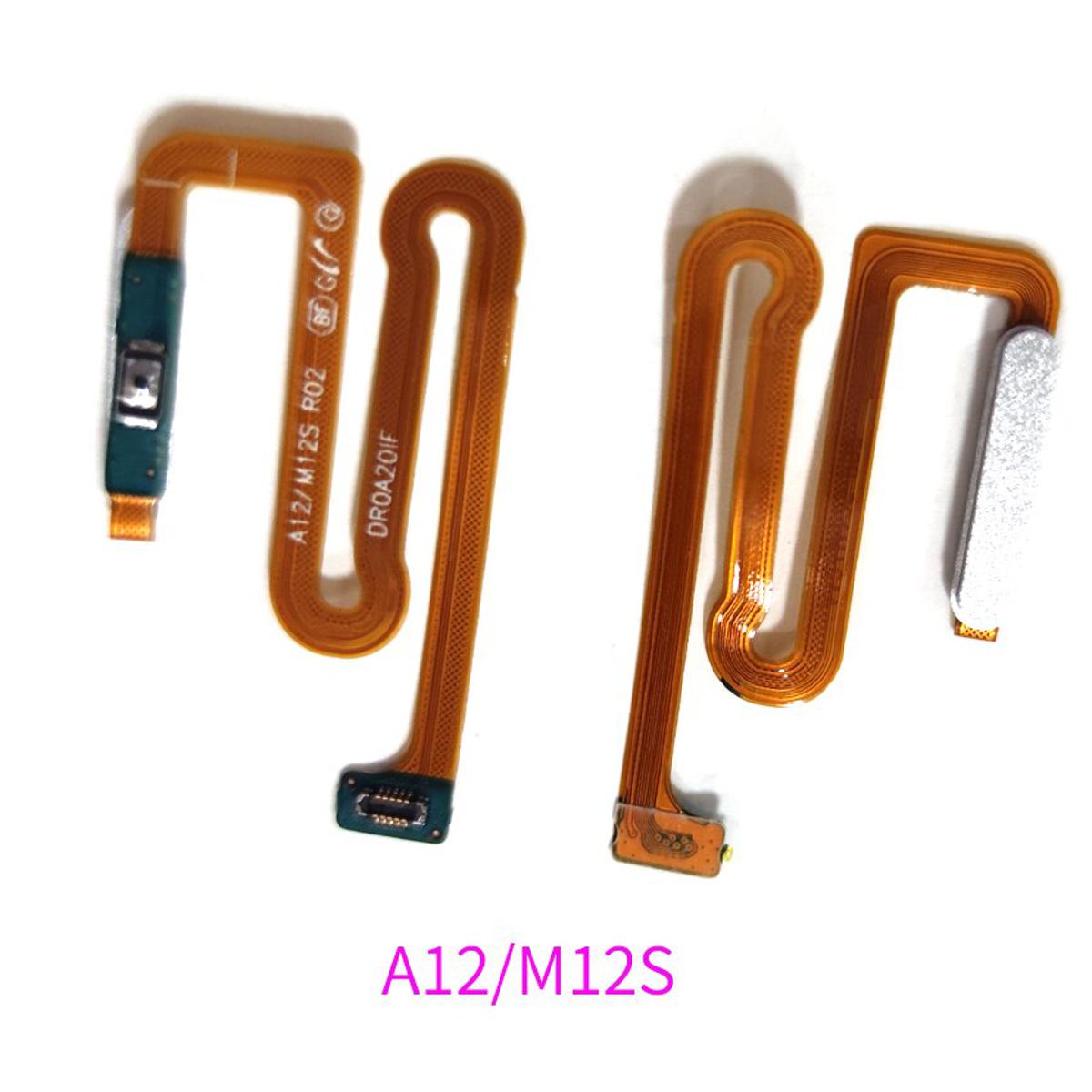 For Samsung Galaxy A12 A125 M12S M127 Power Switch ON OFF Home Button Side Key Flex Cable No Fingerprint Touch ID
