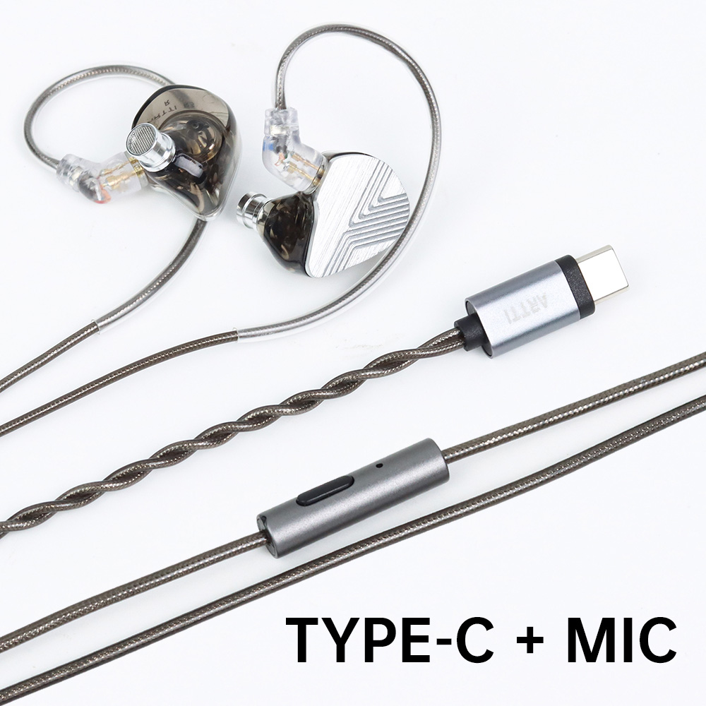 Newest ARTTI R3 In-ear Earphone 10mm Beryllium-plated Dynamic Driver Monitor HIFI Earphone,with 0.78 2pin/Type-c Connector Cable. 