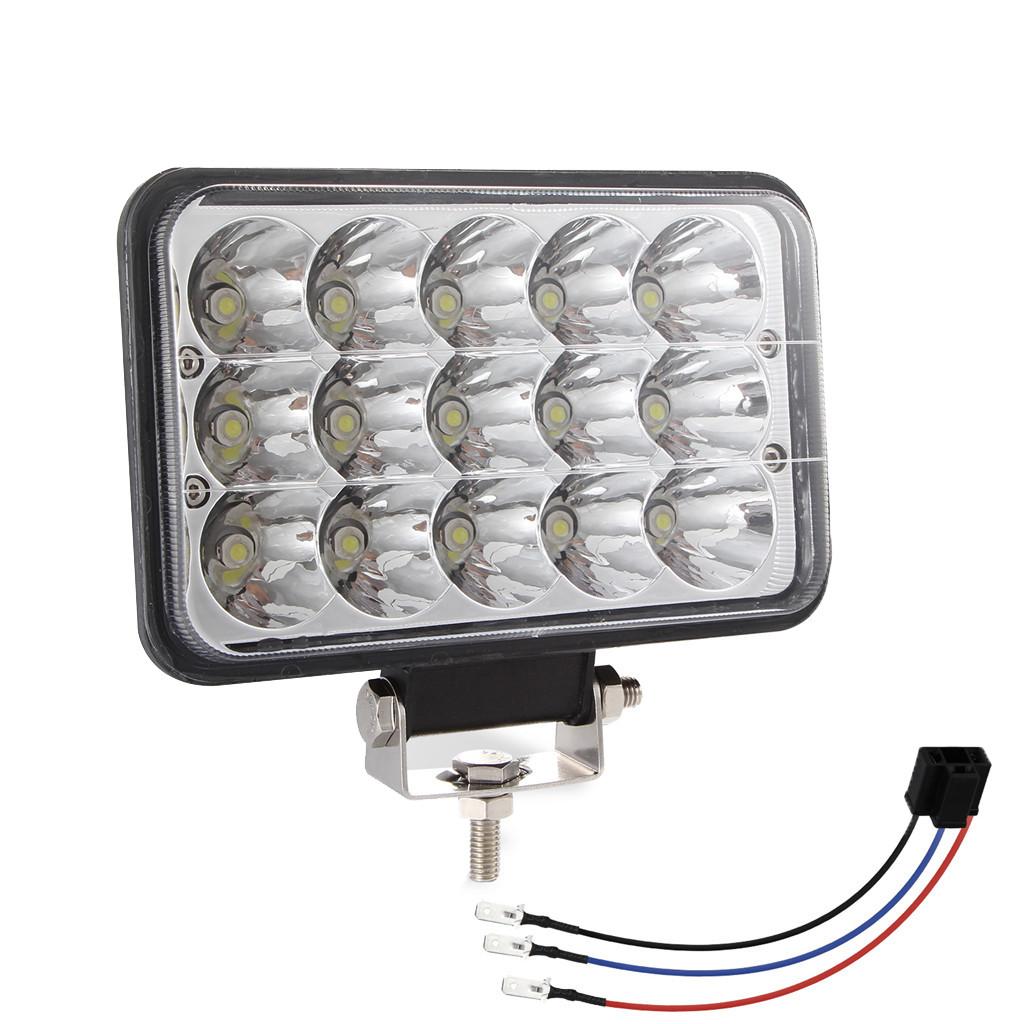 Square 3 Row 4x6 150W LED Headlight DRL Hi/Lo Sealed Beam Projector Driving Lamp. 