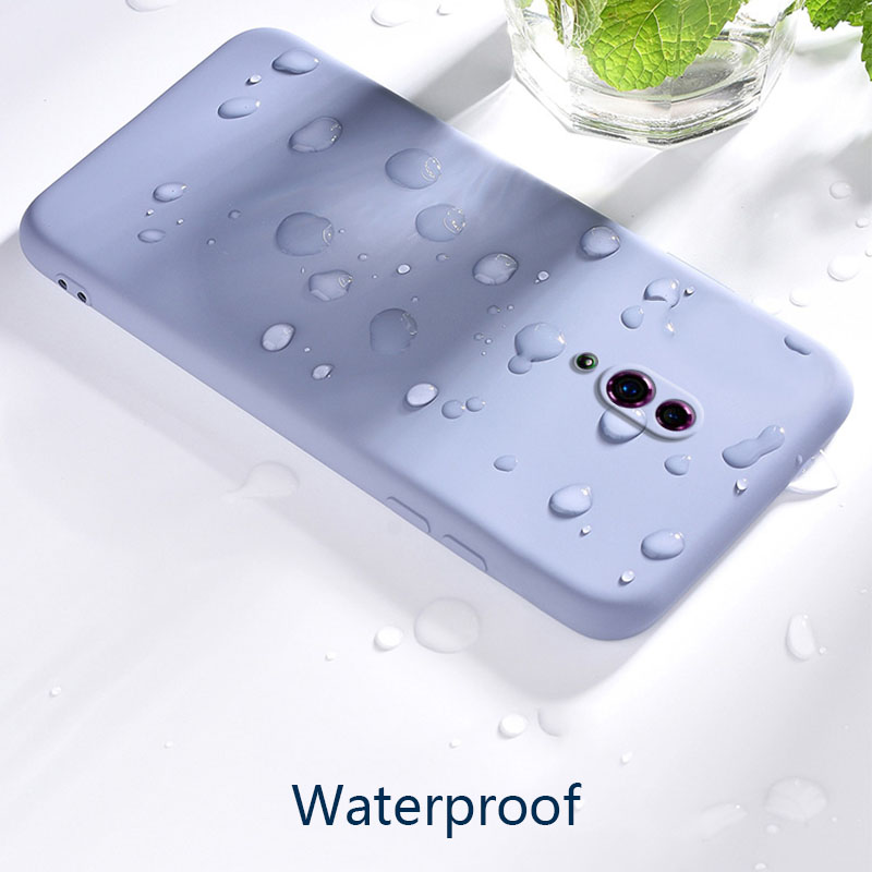 Sroof For OPPO Reno Liquid Silicone Macaron Candy Color TPU Shockproof Soft Phone Case Shell Protector Back Cover. 