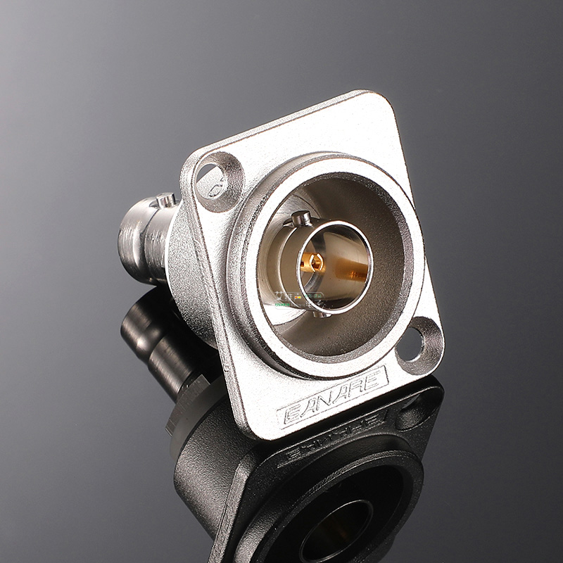CANARE HD 75Ω BNC Receptacles Q9 12G-SDI Video Socket D-type Flange Panel Solderless Connector BCJ-JRUDK. 