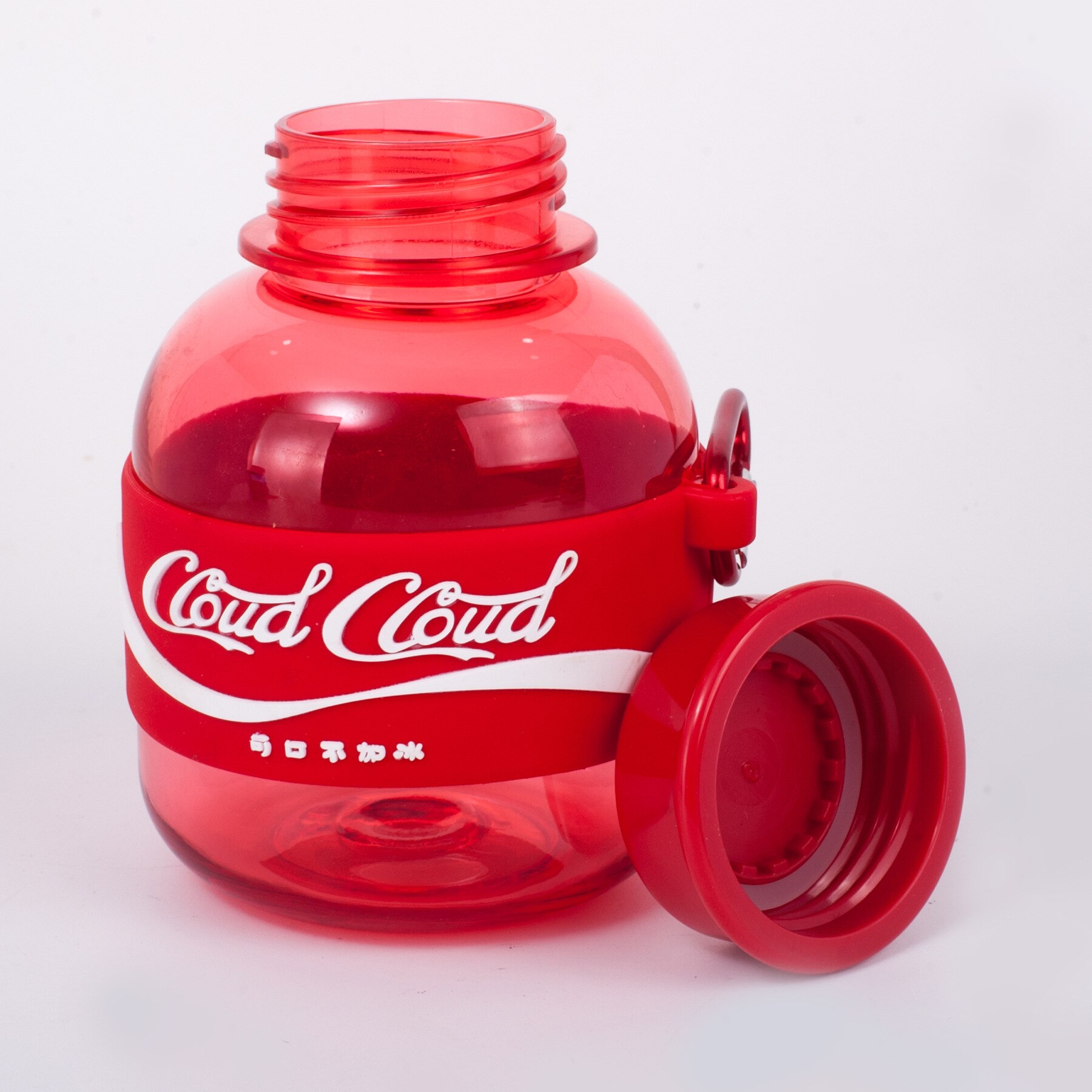 Mini Plastic Water Bottles Cute Kid Soda Water Bottle with Portable Rope Steel Student Girls Aerated Drink Bottles. 