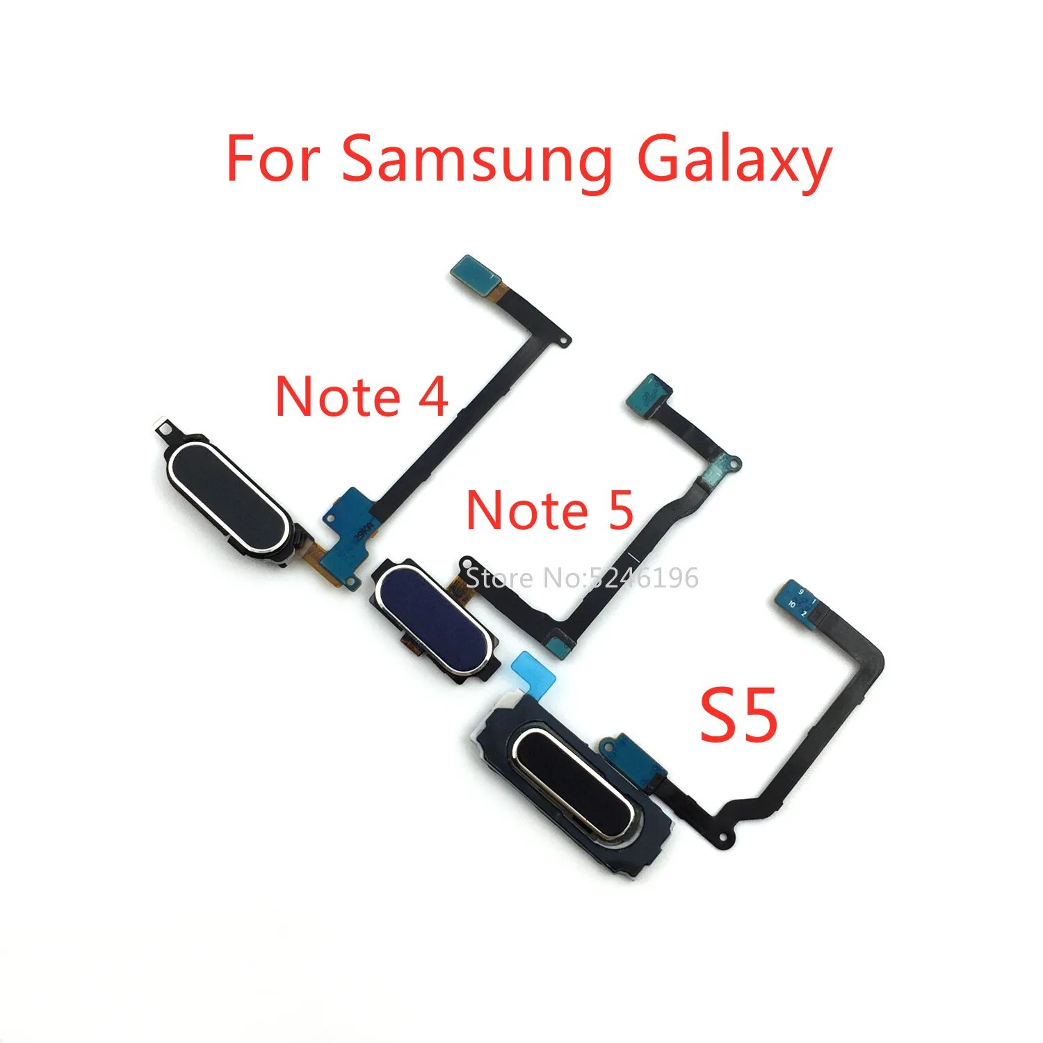 1pcs Home Return Key Menu Button Fingerprint Sensor Flex Cable For Samsung Galaxy Note 4 Note4 Note 5 Note5 S5 Touch Repair Part
