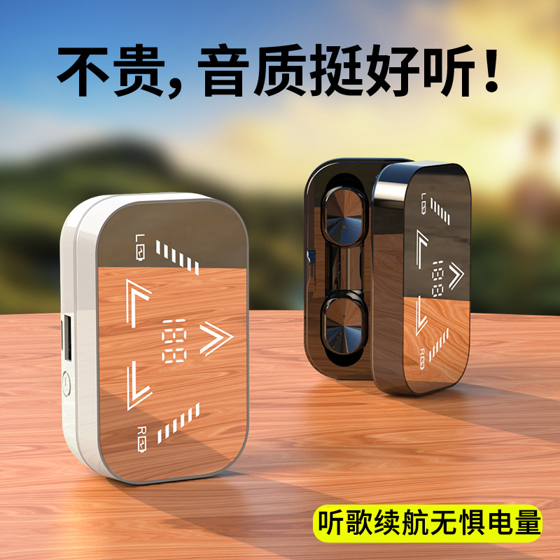 Cross-border new bluetooth headset TWS mini private model real wireless 5.1 binaural in-ear sports waterproof noise reduction. 