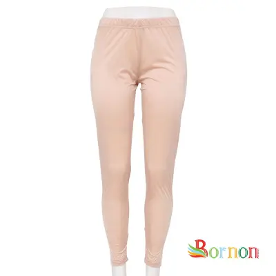 Cream color leggings (Nice looking) Knit fabric Tailoring work for regular  wear. Bornon Lifestyle (Leggings for women)