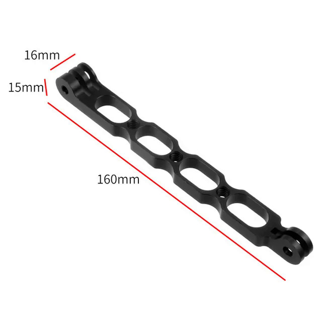 Adapter Extension Arm for Gopro Camera Helmet Mount Bracket Sports Cameras Selfie Stick Photo Shooting Connect Pivot Pole. 