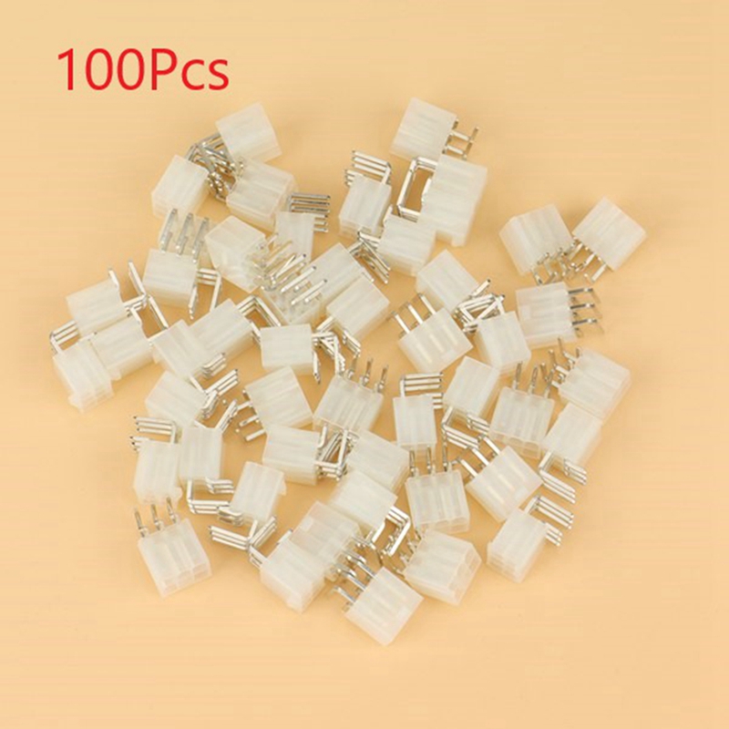 XHHDQES 100Pcs 4.2MM 6 Pin Header Male Pin for Graphics Card GPU PCI-E PCIe Power Connector Right Angle Through Hole Video Card. 