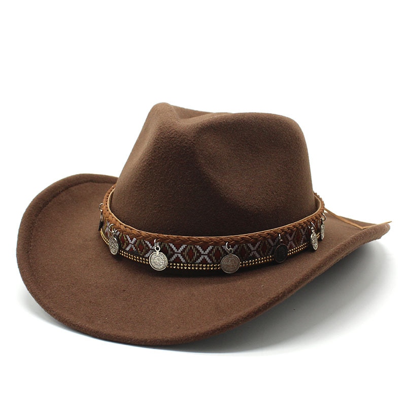 Vintage Western Cowboy Hat Men Retro 