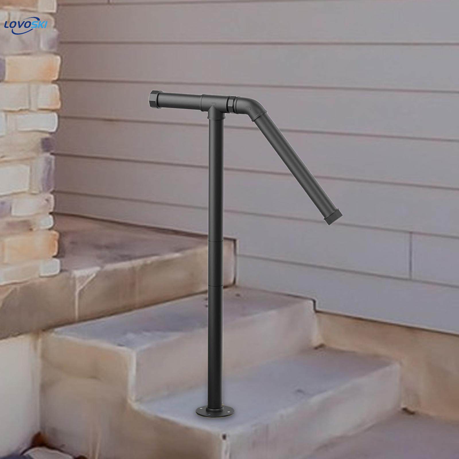 Outdoor Handrail Fit 1-2 Steps with Hardware for Concrete Steps. 