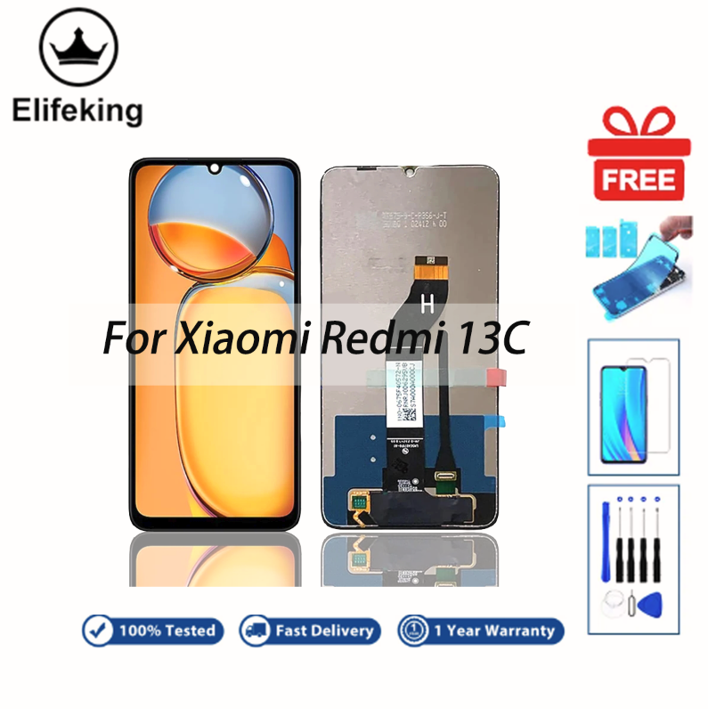 LCD With No Frame Display For Xiaomi Redmi 13C 4G 13C 5G 13R Touch Screen Digitizer Assembly Replacement Parts