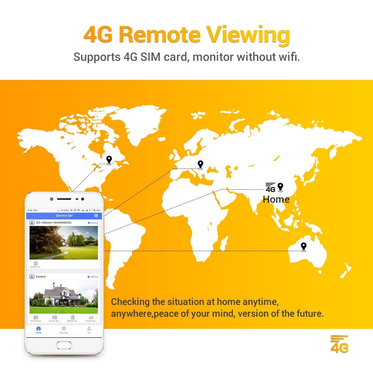 ESCAM QF450 HD 1080P 4G EU Version Solar Powered IP Camera with 64G Memory, Support Two-way Audio & PIR Motion Detection & Night Vision & TF Card. 