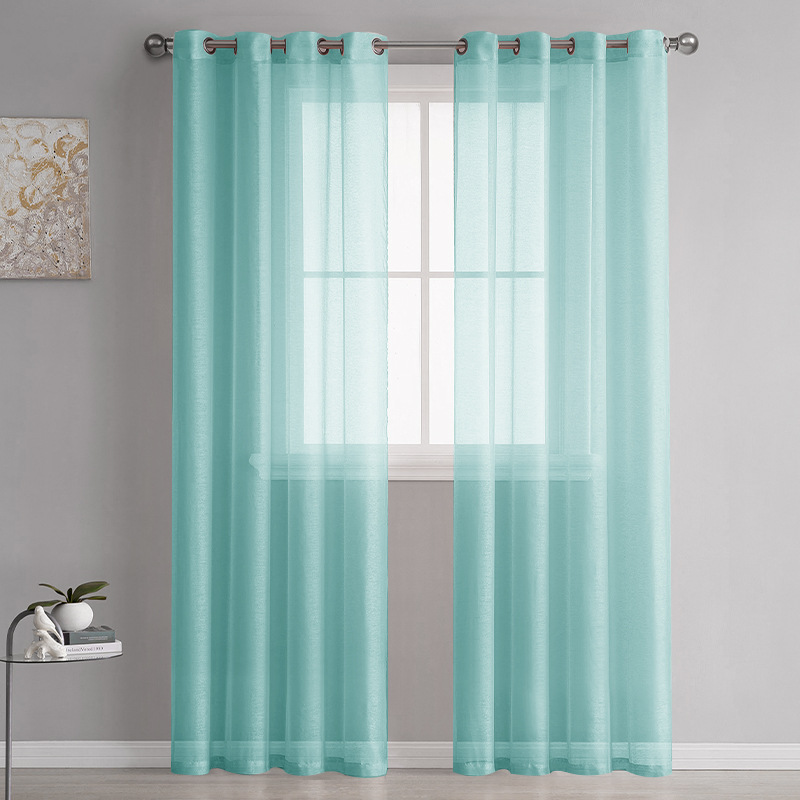 Amazon Dolly solid color window screen Cross-border foreign trade AliExpress dropshipping finished curtain fabric factory direct sales. 
