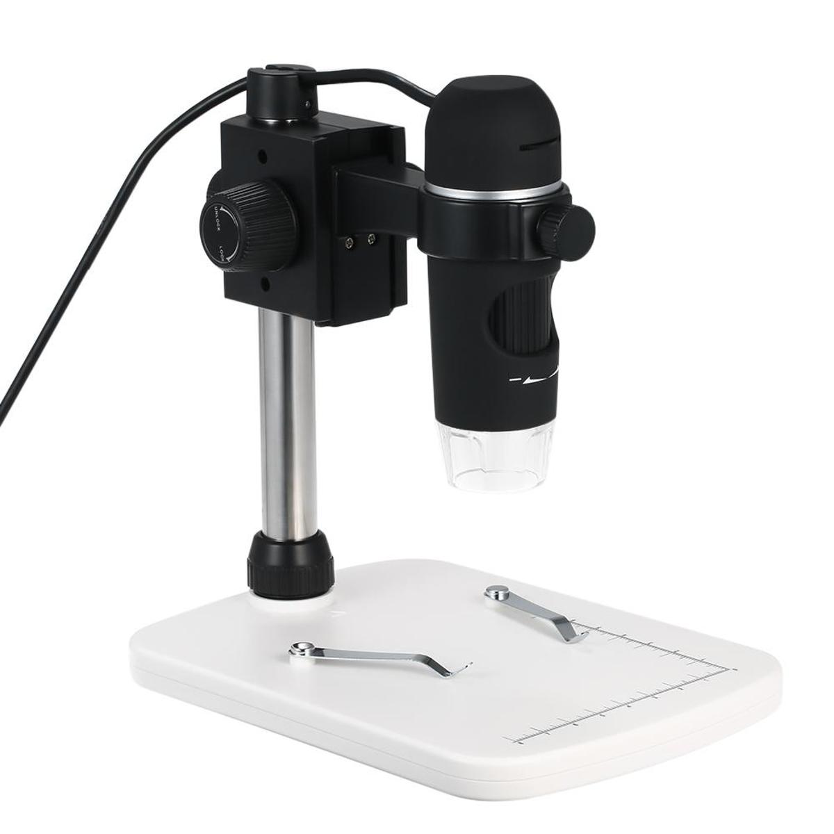 KOGEEK 300X Magnification 5M Pixels USB Digital Microscope with Stand Magnifier with 8-LED Light