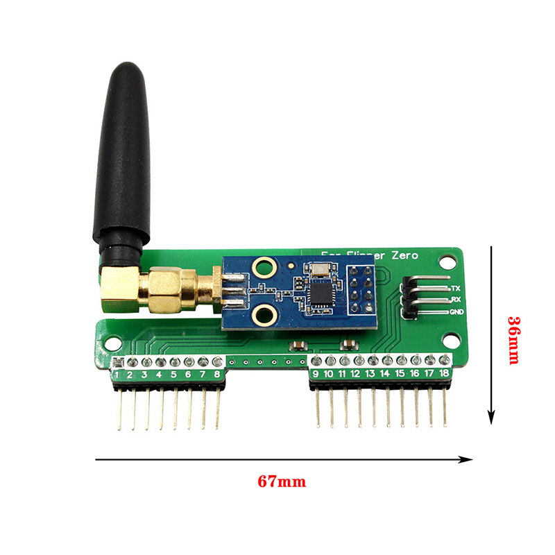 For Flipper Zero CC1101 Modification Module SubGhz Module 433MHz With SMA Antenna Wireless Transceiver Module Eatop. 