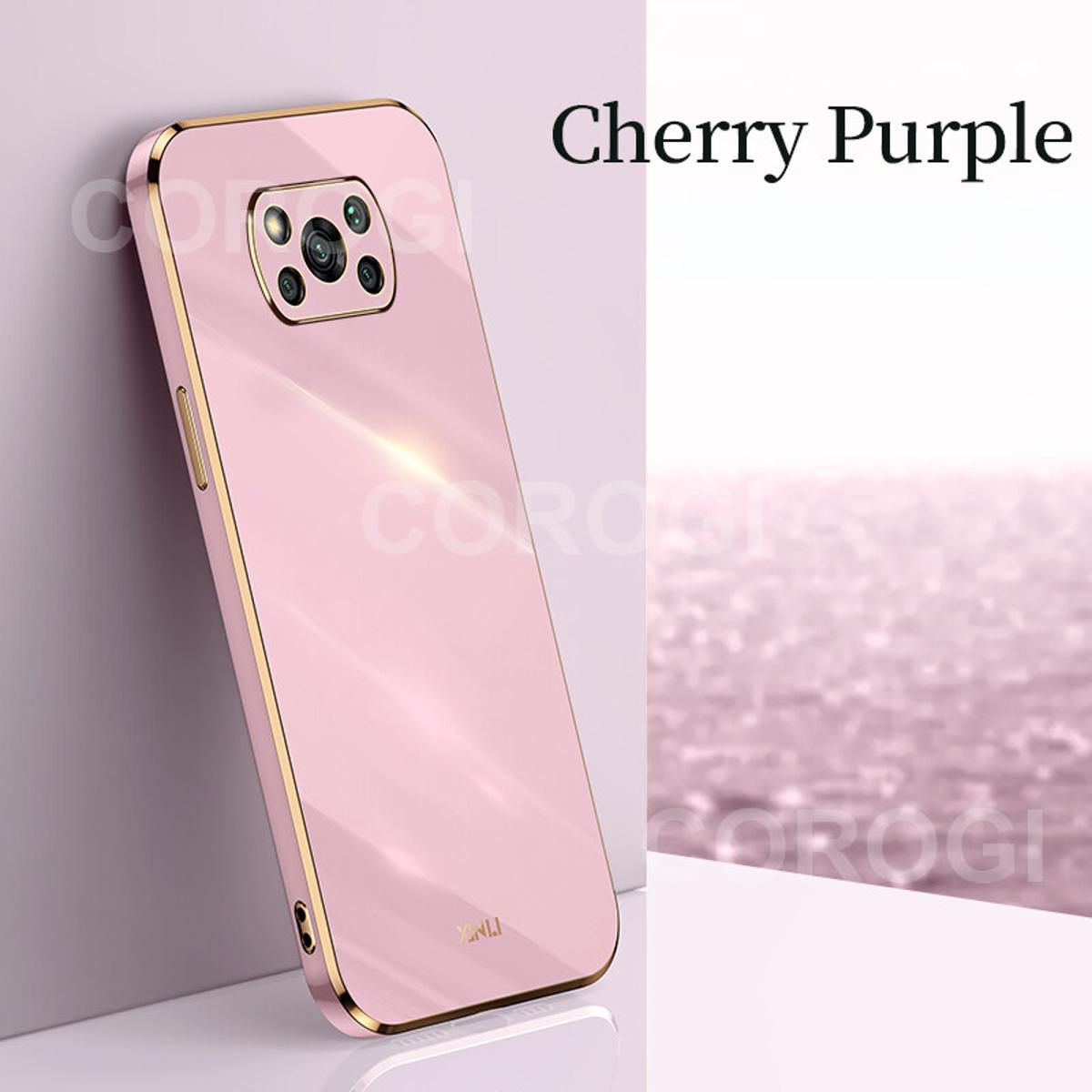 For Xiaomi POCO X3 Pro Back Cover Fashion Shiny Plating Square Bumper Camera Protection Case Soft Silicone Shockproof Protective Mobile Phone Cases. 