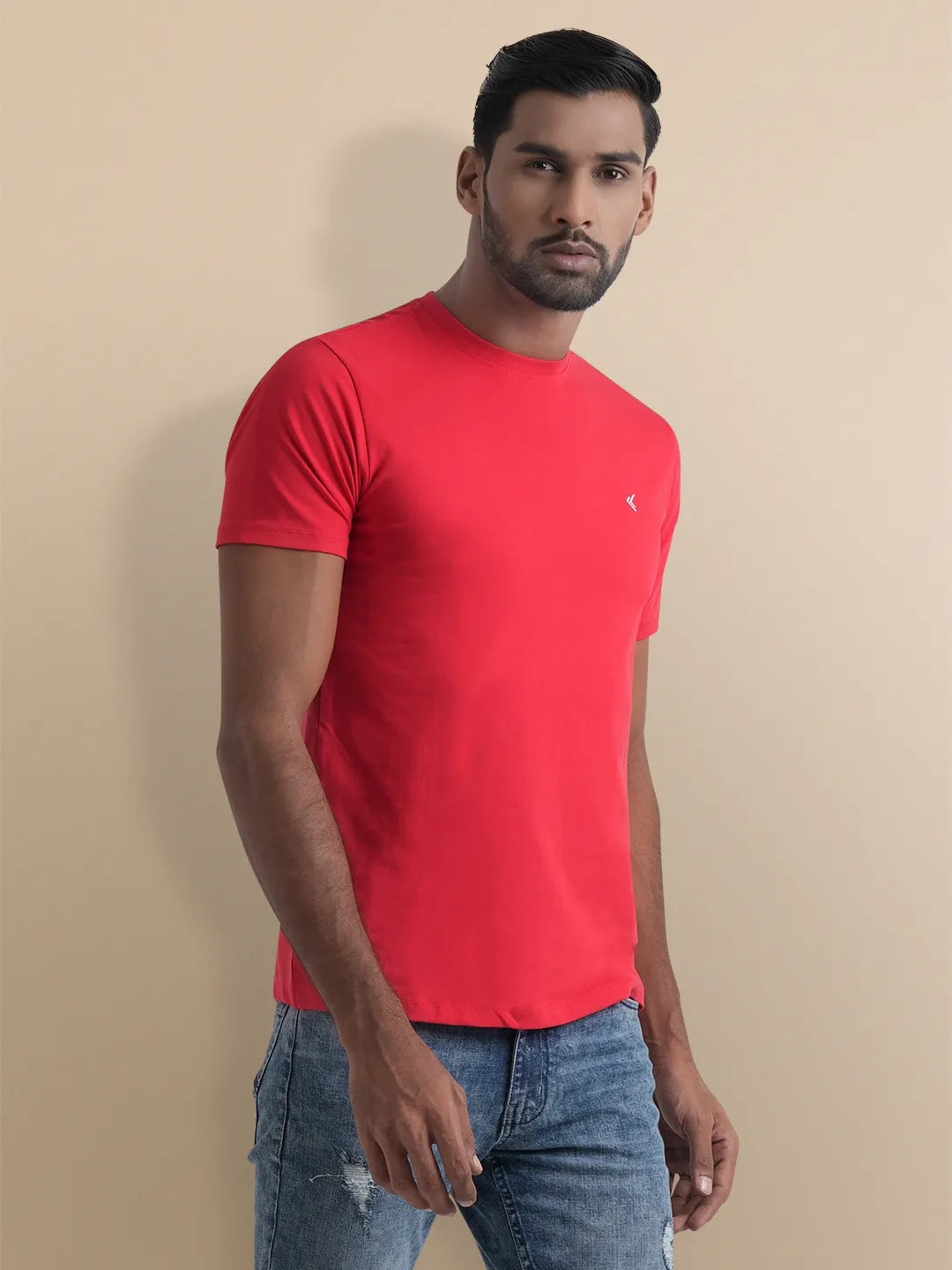 Klothen Red Stylish & Fashionable Men'S Tee Shirt