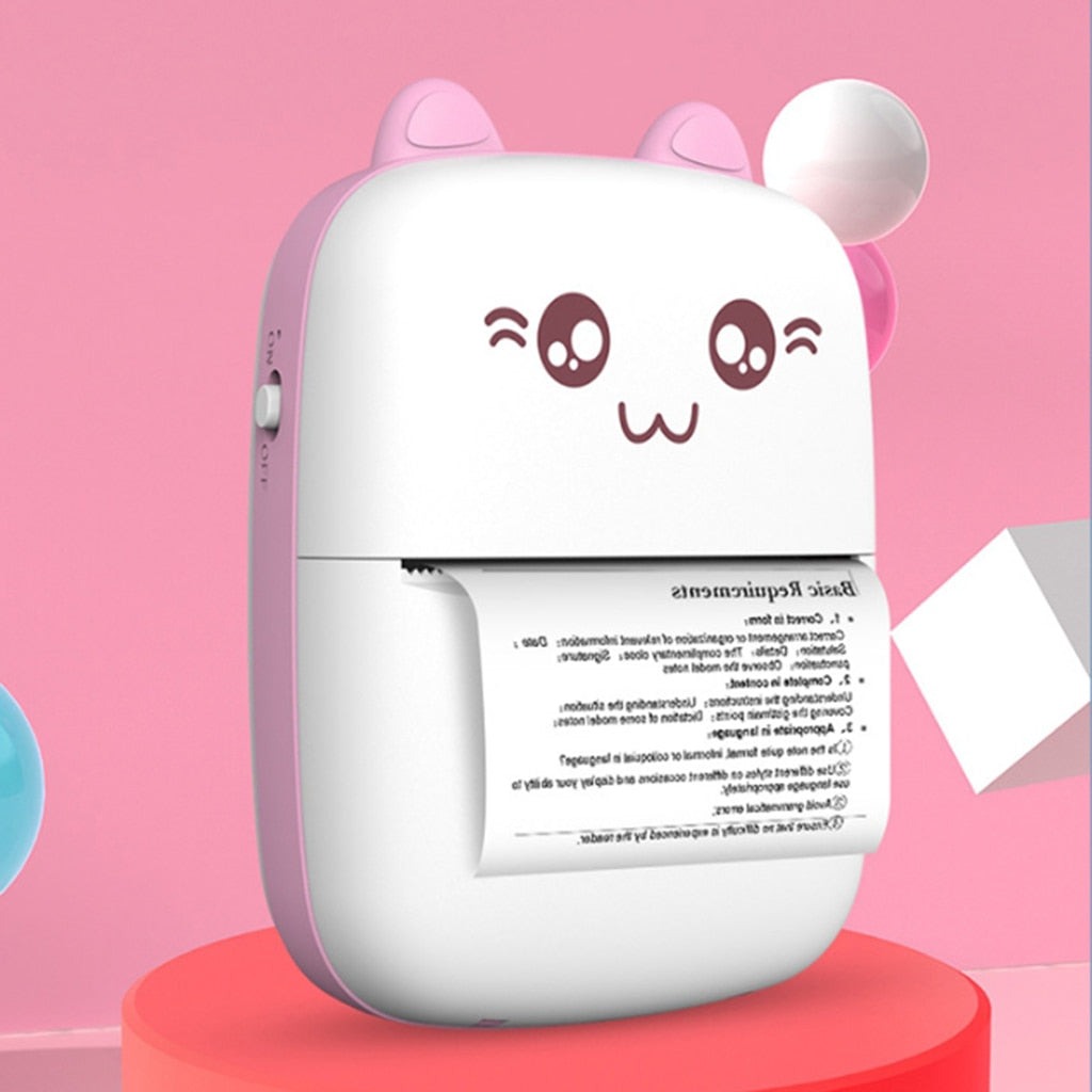 Portable Mini Printer Compatible with iOS & Android Wireless Bluetooth Thermal Printing Great for Printing Text Messages, Labels, Photos, Notes, and Creating Posters Mini Pocket Printer Ideal for Students, Teachers, and Creatives. 