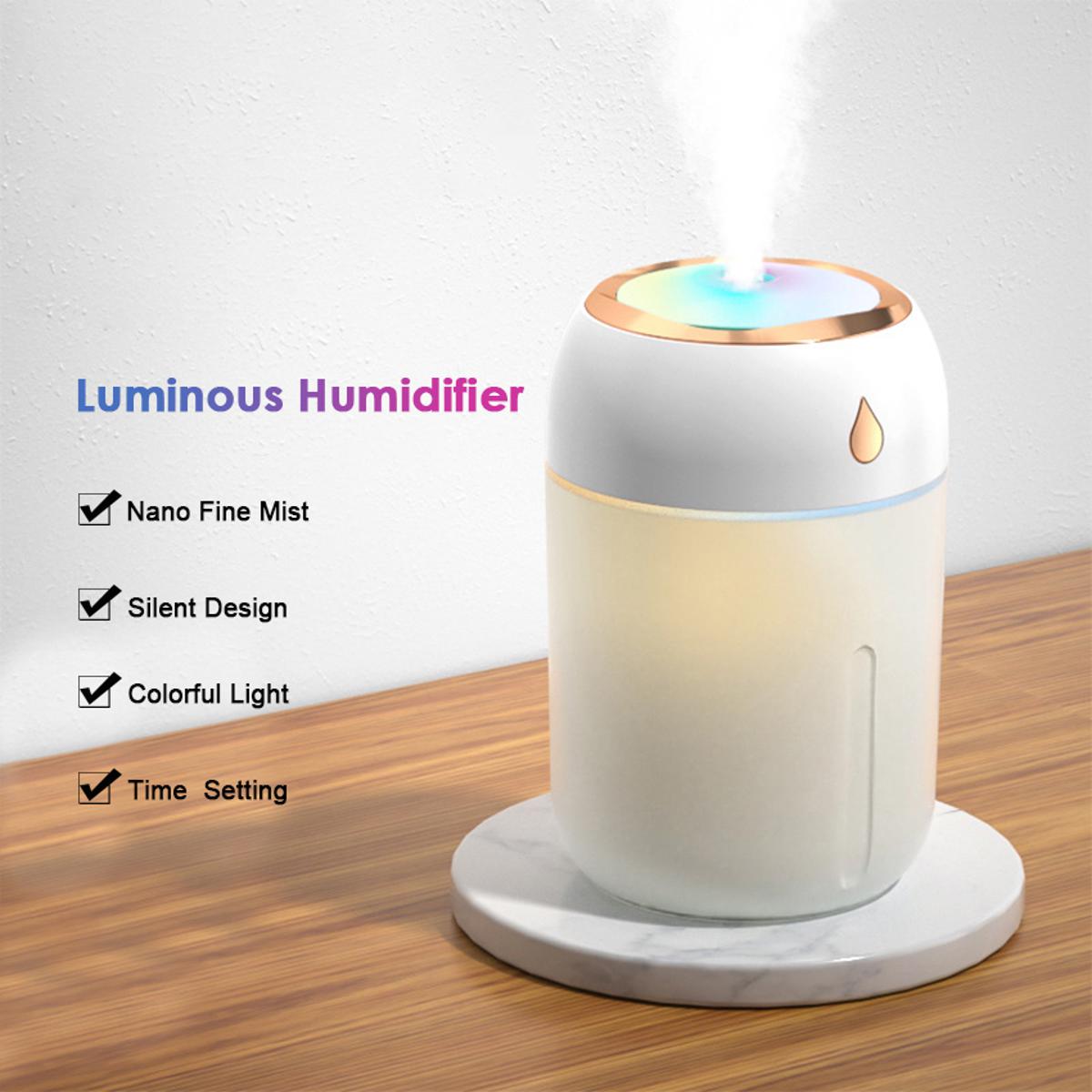 Nano Diffuser Car Humidifier With 7 Colors LED Lights for Home Office Car Yoga Spa. 