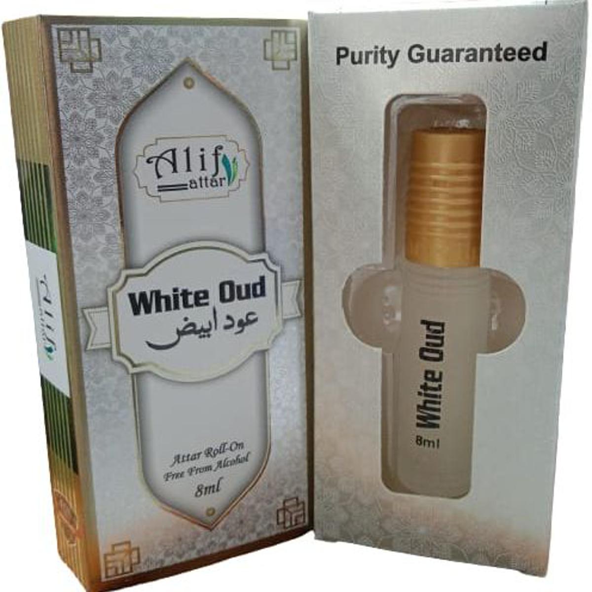 White Oud Attar by Alif 8ml Roll On Long Lasting Fragrance