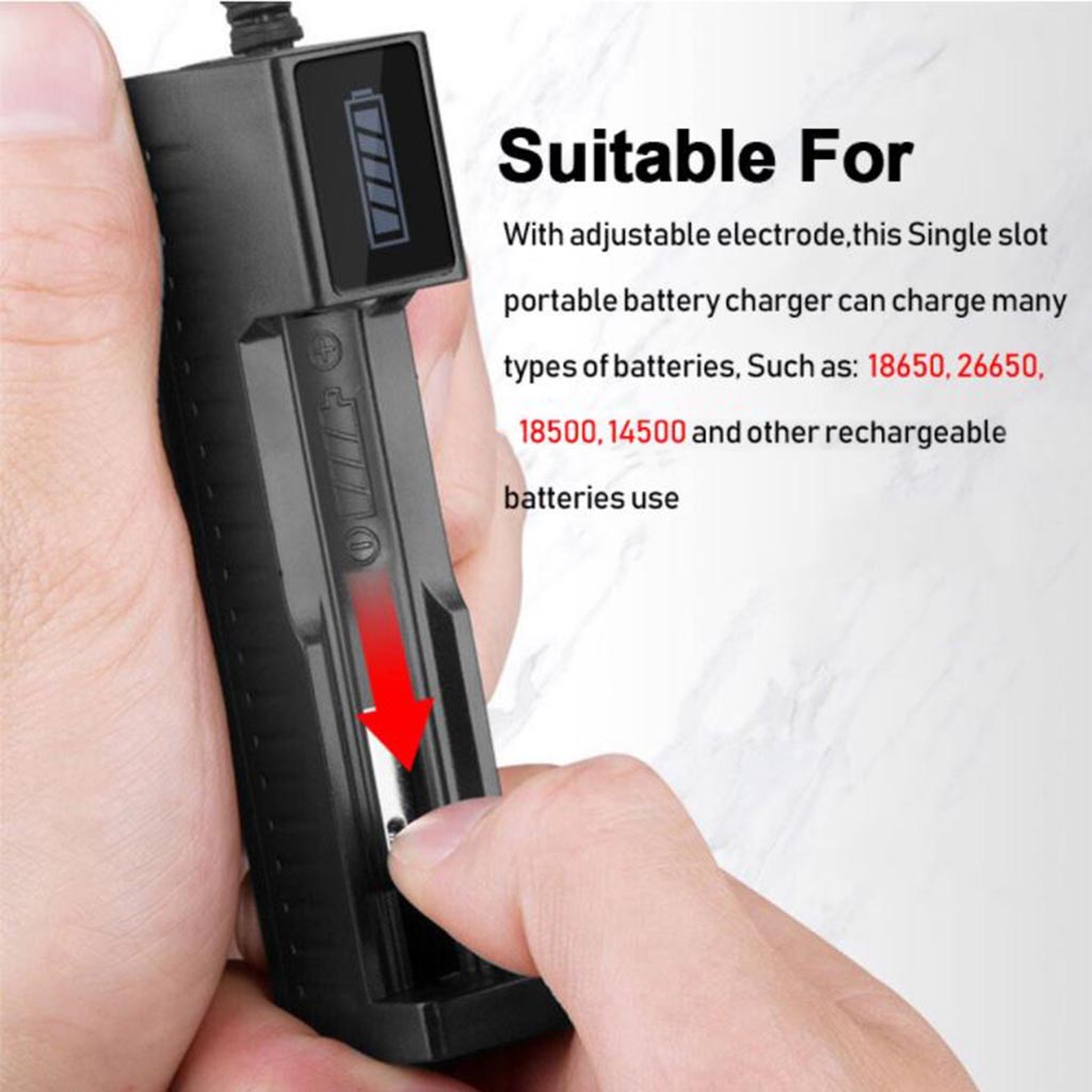 Avatech 18650 Battery Charger Universal Smart USB Chargering for Rechargeable Lithium Battery Charger Li-ion 18650 26650 14500 17670. 