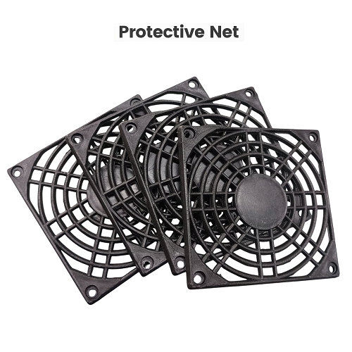 Fan net Finger guard Protective net 80mm (3,14ins) PVC material for cooling fan - 6ps