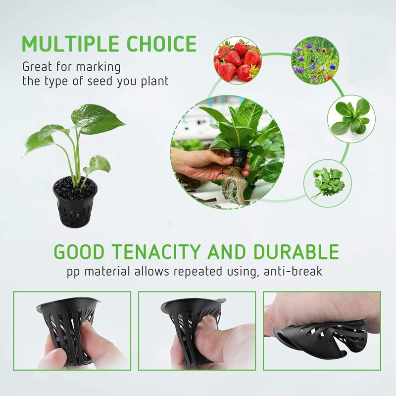 45 Pieces Hydroponic Net Pots, Plastic Net Pot for Garden Balcony Hydroponics and Sless Culture (8Cm). 