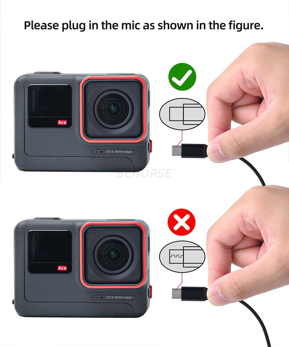 External High Fidelity Recording Type-C Lavalier Microphone For DJI Action 5 Pro/Insta360 Ace/Ace Pro Sports Camera Accessories. 
