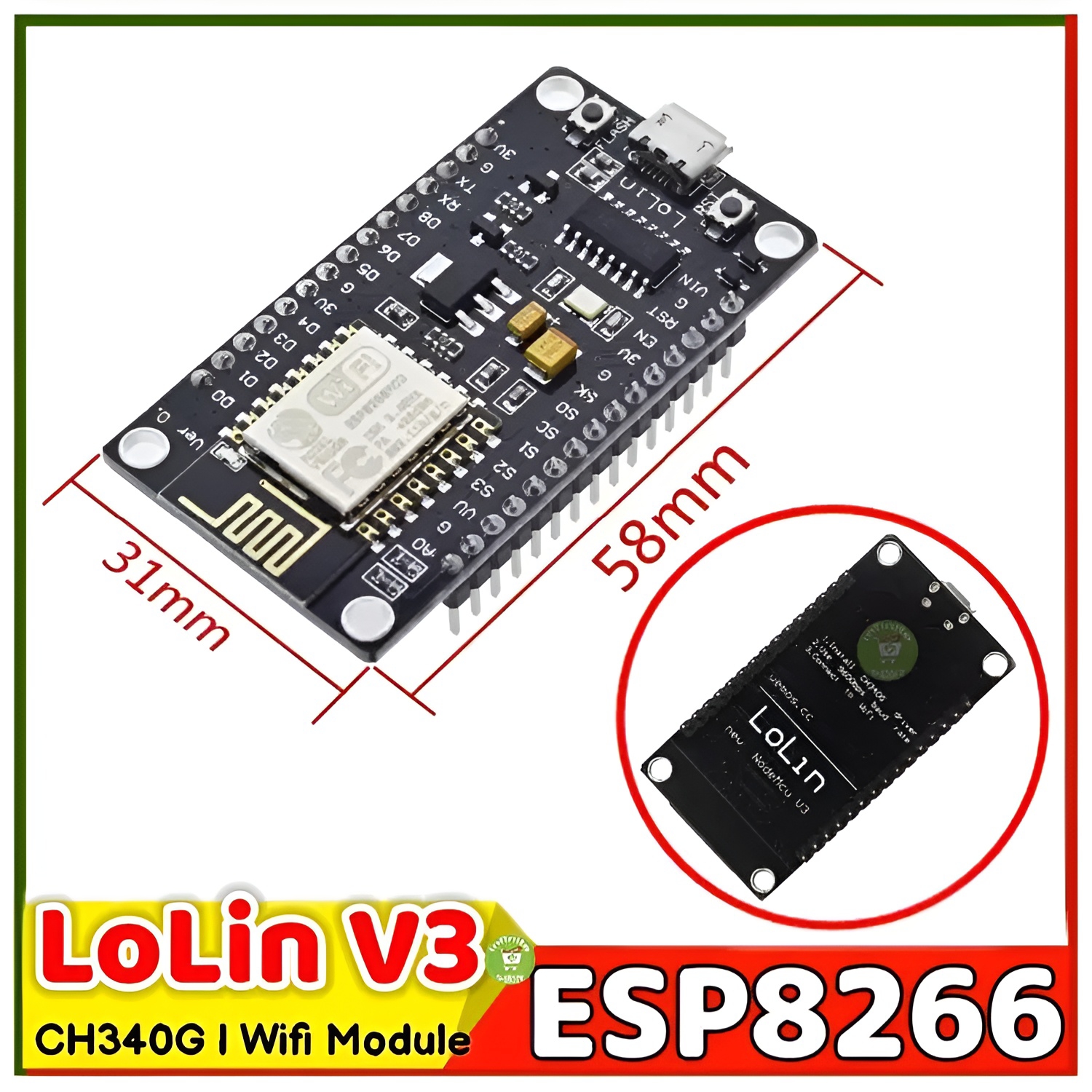 NodeMcu V3 ESP8266 Development Board For Made Diy Smart Home Automation Switch Control University Project update from LoLin V3