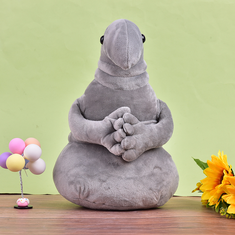 1Pcs Waiting Plush Toy Zhdun Meme Tubby Gray Blob Zhdun Toy Snorp Plush Doll. 