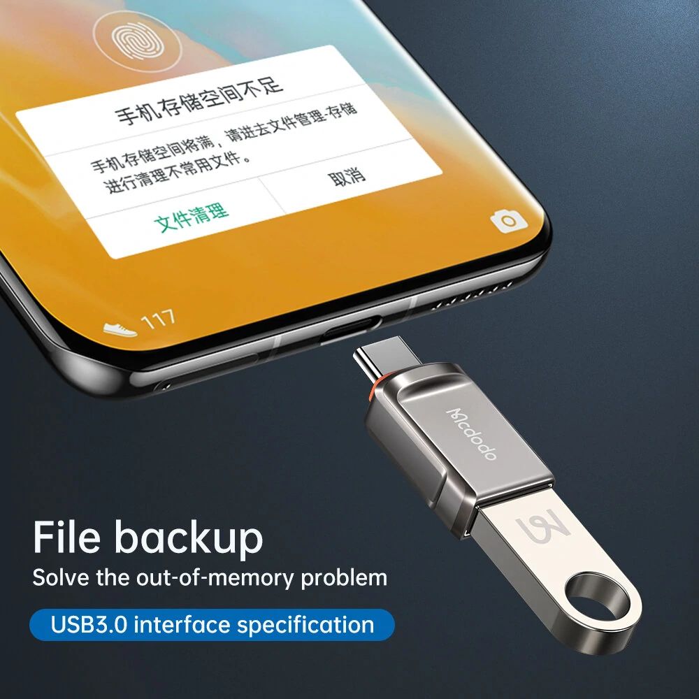 MCDODO OT-8730 USB-A 3.0 to Type-C Mini OTG Adapter. 