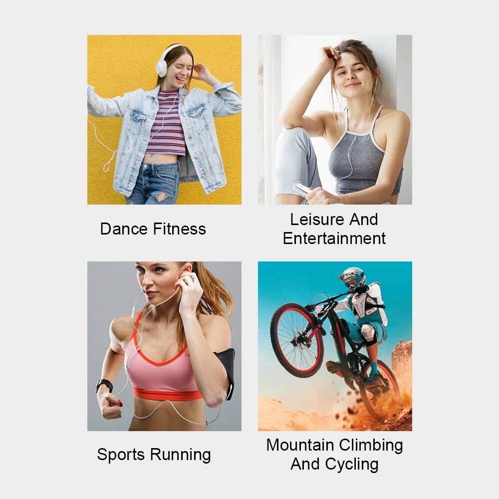 RUIZU X69 USB MP3 Player Bluetooth Lossless Music Player Mini Sport Clip Walkman Pedometer Support FM Recorder E-book TF SD Card. 