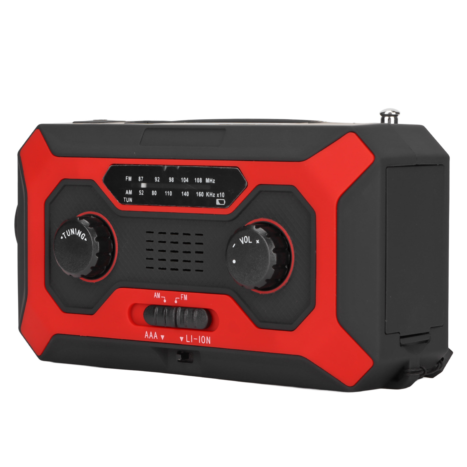 Hand Crank Flashlight Radio Waterproof 5 Charging Methods Portable Multifunctional Emergency Radio with LED Flashlight EU Type