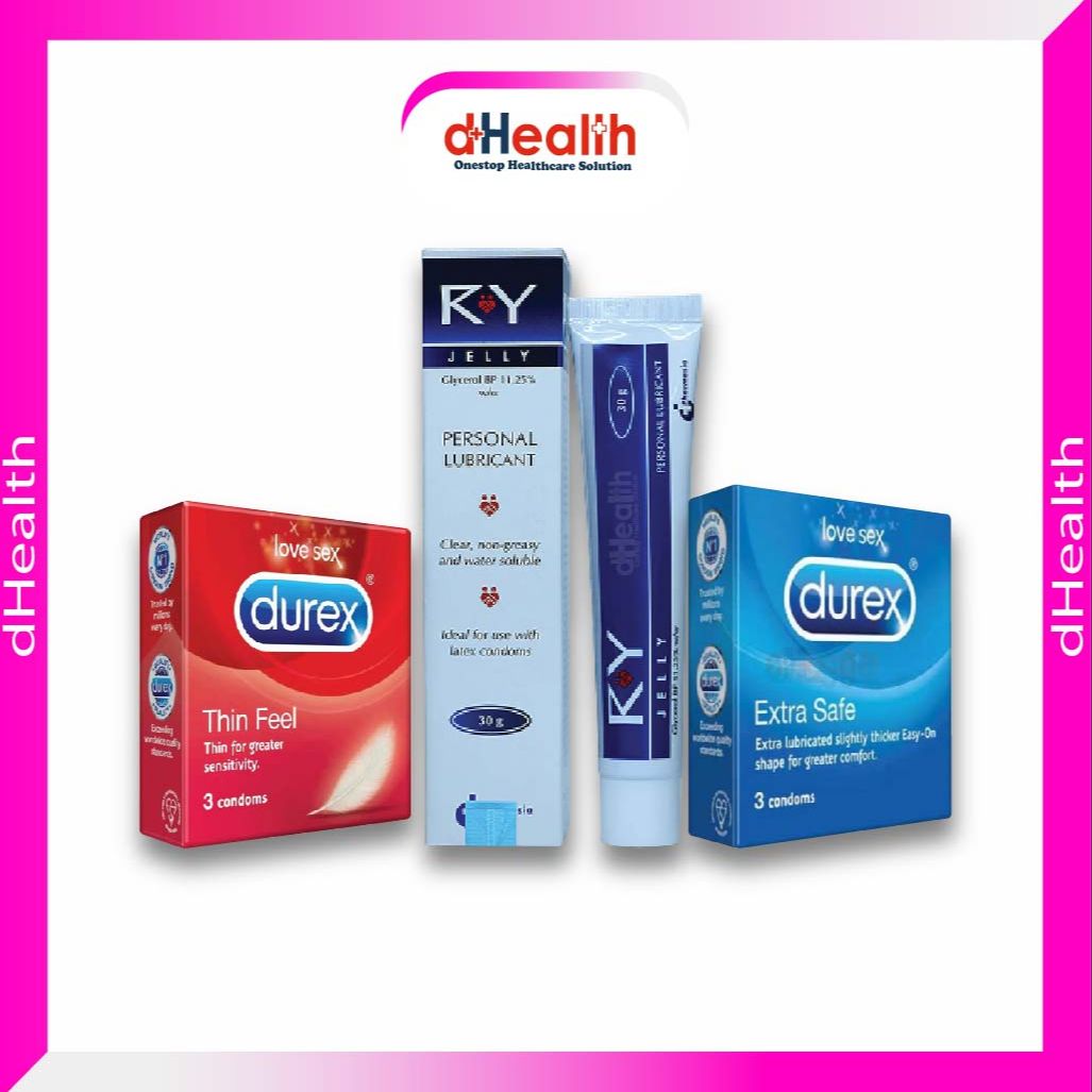RY Jelly & Durex condom - combo pack - (Extra Safe & Thin Feel)