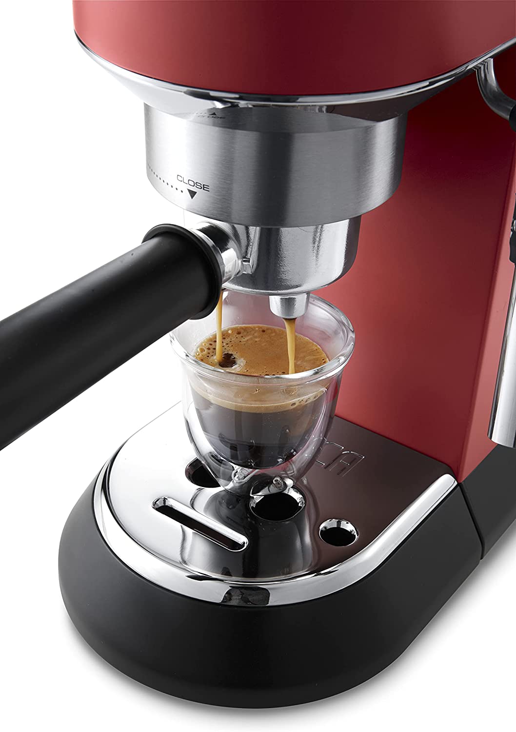 DeLonghi Dedica Style Scarlet Red Pump Espresso Coffee