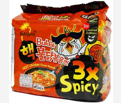Samyang Buldak Hot Chicken Flavor Ramen (3x Spicy) 140 g x 5 Pack